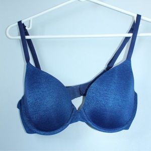 Victoria's Secret 34D Uplift semi Demi Bra Blue